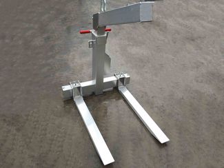 Different aluminium palette fork trailer crane