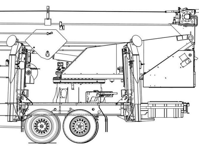 Technische Zeichnung Anhängerkran PTK 31
