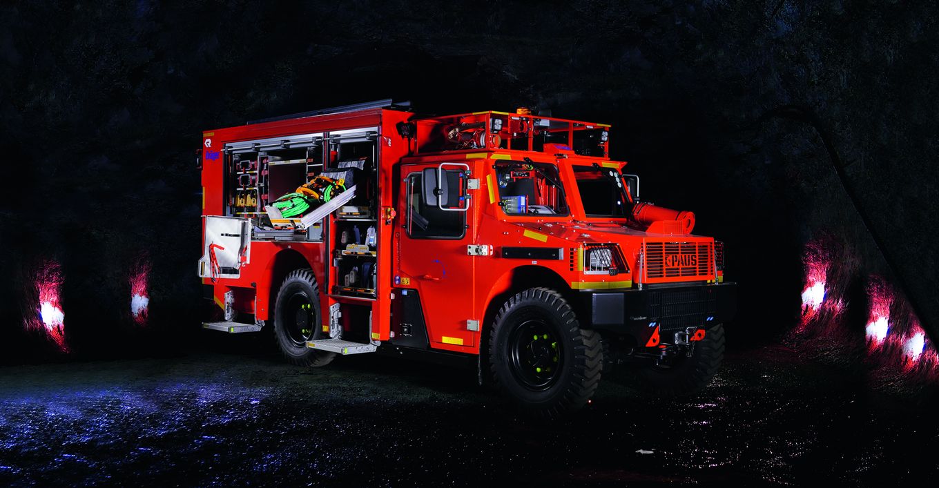 MR Fire Truck Feuerwehrfahrzeug für die Mine