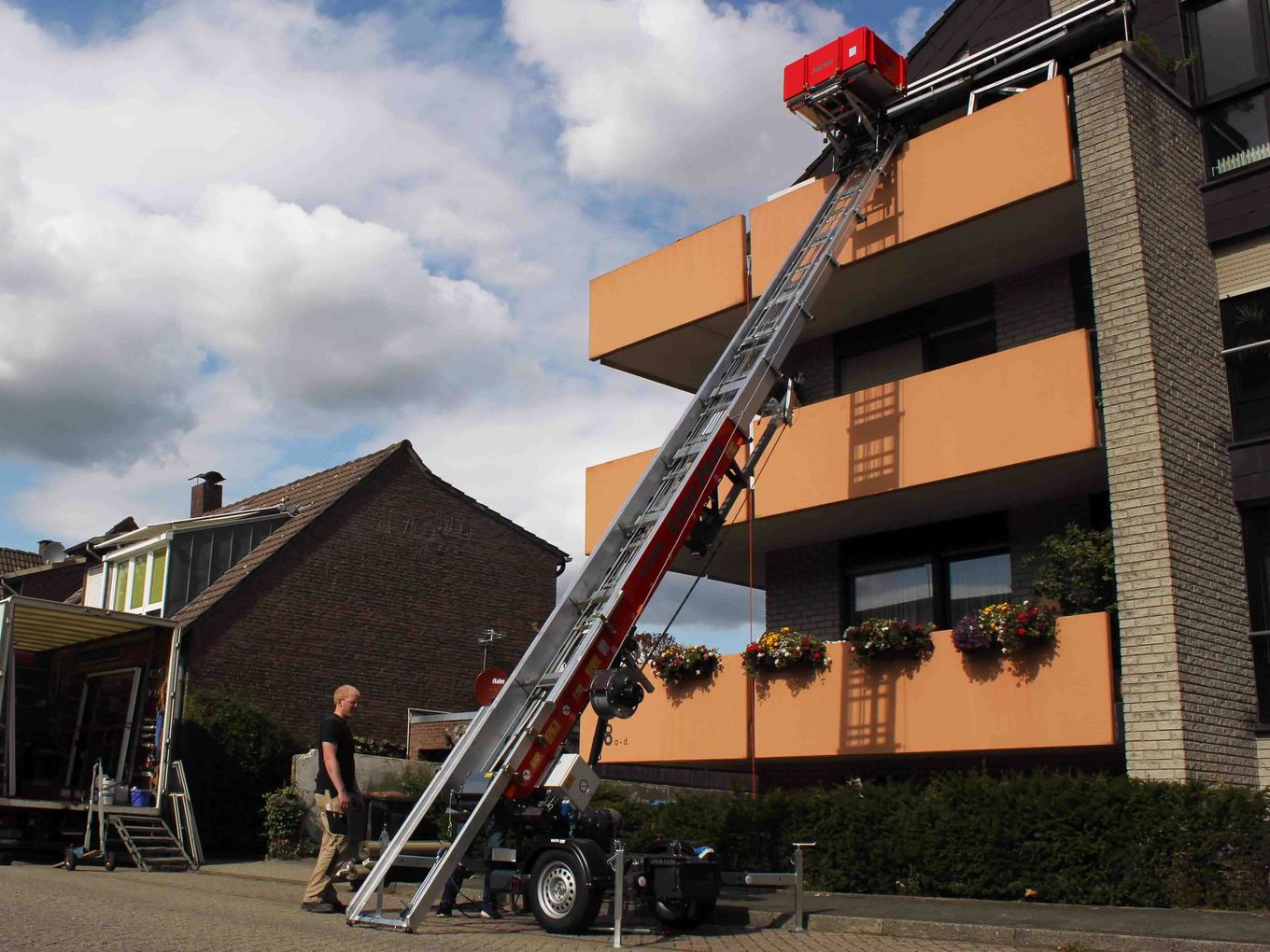 Möbelaufzug im Einsatz